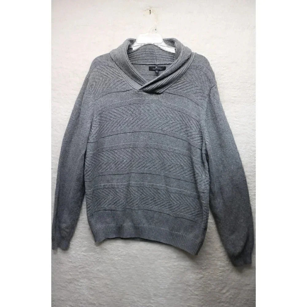 Marc Anthony Men's Alpaca Blend Sweater-Size XXL-Gray